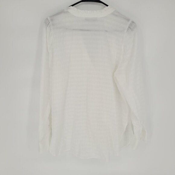 The Nines by Hatch womens Medium white maternity Nursing button up smocked - Picture 11 of 12